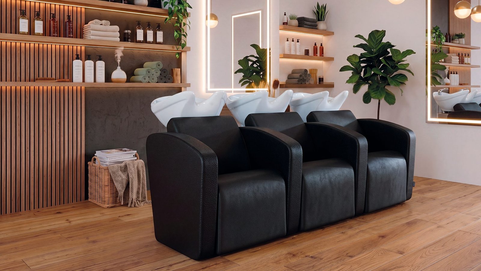 Salon Coopéré — bacs de lavage
